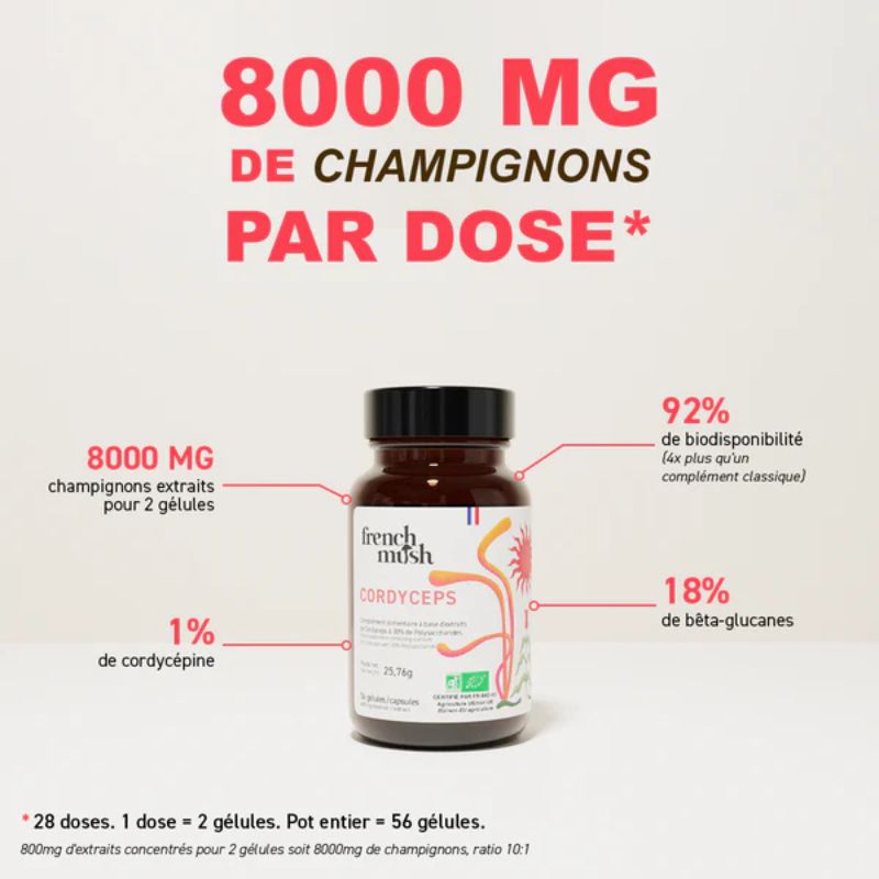 French mush Cordyceps 56 caps