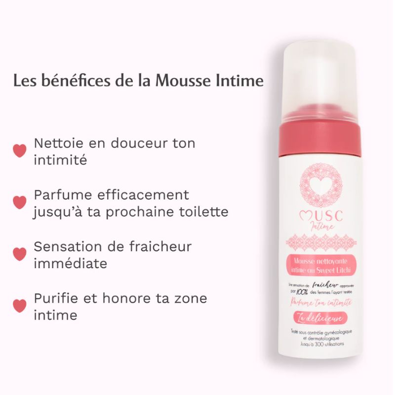 Musc intime Mousse intime la Délicieuse 150ml Sweet litchi