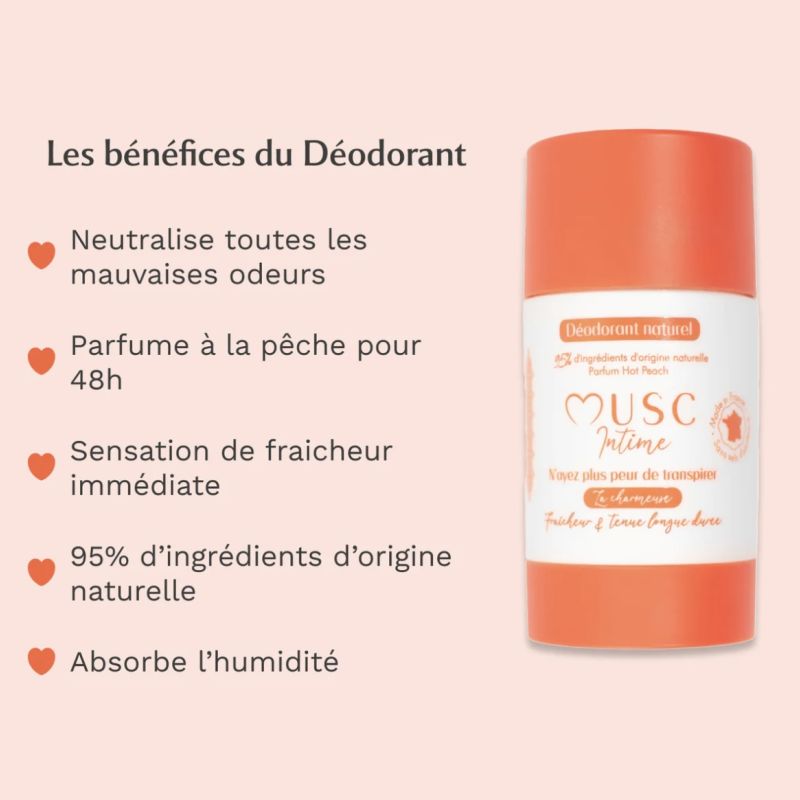 Musc intime Déodorant la Charmeuse 50g Hot Peach