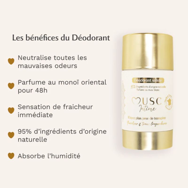 Musc intime Déodorant la Rayonnante 50g Monoî oriental