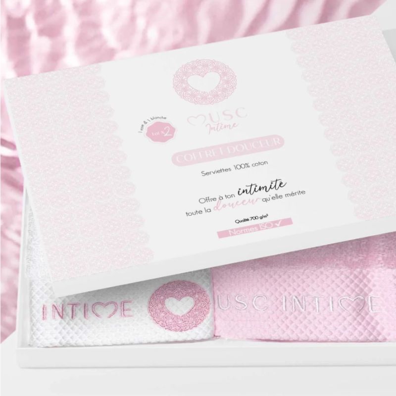 Musc intime coffret 2 serviettes 100%coton