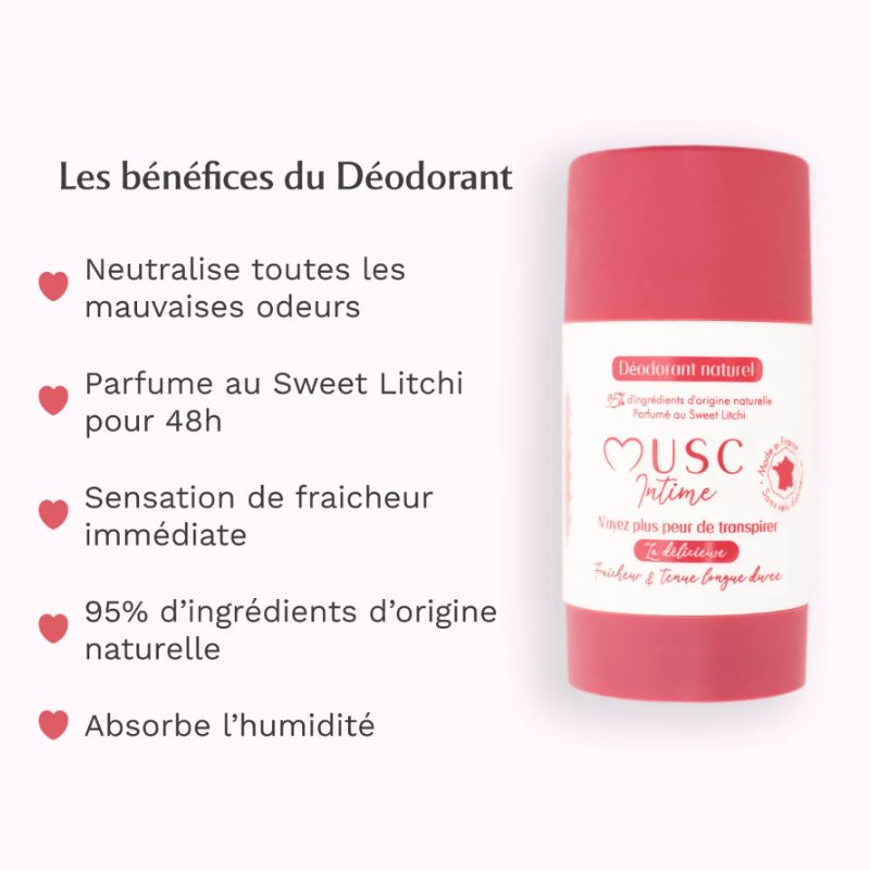 Musc intime Déodorant la Délicieuse 50g Sweet litchi