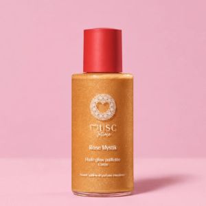 Musc Intime – Huile Sèche Glow Pailletée Corps Rose Mystik 100ml